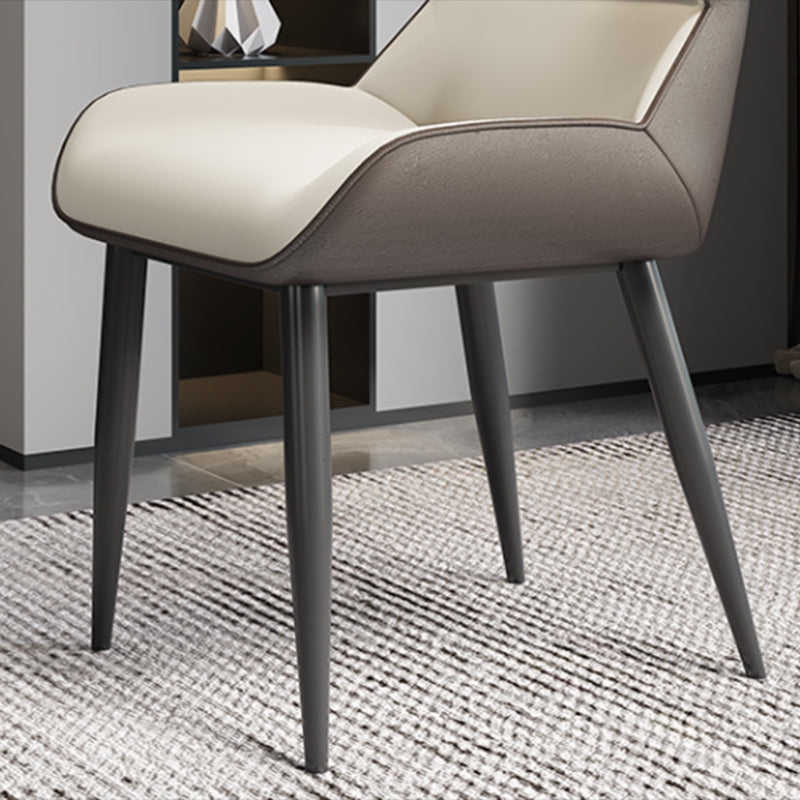 Modern Style Parsons Dining Chair Faux Leather Armless Dining Chair Clearhalo 'Dining Chairs' 'Dining Tables & Seating' 'dining_chair' 'furn' 'furn_dining_chair' 'Furniture' 'Kitchen & Dining Furniture' 5898172