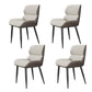 Modern Style Parsons Dining Chair Faux Leather Armless Dining Chair White 4 Piece Set Clearhalo 'Dining Chairs' 'Dining Tables & Seating' 'dining_chair' 'furn' 'furn_dining_chair' 'Furniture' 'Kitchen & Dining Furniture' 5898173