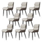 Modern Style Parsons Dining Chair Faux Leather Armless Dining Chair White 8 Piece Set Clearhalo 'Dining Chairs' 'Dining Tables & Seating' 'dining_chair' 'furn' 'furn_dining_chair' 'Furniture' 'Kitchen & Dining Furniture' 5898176