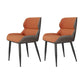 Modern Style Parsons Dining Chair Faux Leather Armless Dining Chair Orange 2 Piece Set Clearhalo 'Dining Chairs' 'Dining Tables & Seating' 'dining_chair' 'furn' 'furn_dining_chair' 'Furniture' 'Kitchen & Dining Furniture' 5898177