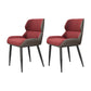 Modern Style Parsons Dining Chair Faux Leather Armless Dining Chair Red 2 Piece Set Clearhalo 'Dining Chairs' 'Dining Tables & Seating' 'dining_chair' 'furn' 'furn_dining_chair' 'Furniture' 'Kitchen & Dining Furniture' 5898182