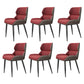 Modern Style Parsons Dining Chair Faux Leather Armless Dining Chair Red 6 Piece Set Clearhalo 'Dining Chairs' 'Dining Tables & Seating' 'dining_chair' 'furn' 'furn_dining_chair' 'Furniture' 'Kitchen & Dining Furniture' 5898184