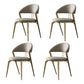 Glam Style Armless Dining Chairs Faux Leather Open Back Side Chair