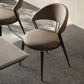 Glam Style Armless Dining Chairs Faux Leather Open Back Side Chair
