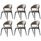 Glam Style Armless Dining Chairs Faux Leather Open Back Side Chair