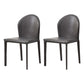 Contemporary Kitchen Dining Side Chair Matte Finish Dining Chair Dark Gray 2 Piece Set Clearhalo 'Dining Chairs' 'Dining Tables & Seating' 'dining_chair' 'furn' 'furn_dining_chair' 'Furniture' 'Kitchen & Dining Furniture' 5898214