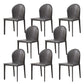 Contemporary Kitchen Dining Side Chair Matte Finish Dining Chair Dark Gray 8 Piece Set Clearhalo 'Dining Chairs' 'Dining Tables & Seating' 'dining_chair' 'furn' 'furn_dining_chair' 'Furniture' 'Kitchen & Dining Furniture' 5898221
