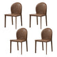 Contemporary Kitchen Dining Side Chair Matte Finish Dining Chair Dark Brown 4 Piece Set Clearhalo 'Dining Chairs' 'Dining Tables & Seating' 'dining_chair' 'furn' 'furn_dining_chair' 'Furniture' 'Kitchen & Dining Furniture' 5898227