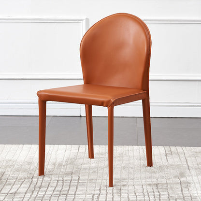 Contemporary Kitchen Dining Side Chair Matte Finish Dining Chair Orange 1 Piece Clearhalo 'Dining Chairs' 'Dining Tables & Seating' 'dining_chair' 'furn' 'furn_dining_chair' 'Furniture' 'Kitchen & Dining Furniture' 5898239