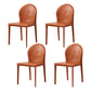 Contemporary Kitchen Dining Side Chair Matte Finish Dining Chair Orange 4 Piece Set Clearhalo 'Dining Chairs' 'Dining Tables & Seating' 'dining_chair' 'furn' 'furn_dining_chair' 'Furniture' 'Kitchen & Dining Furniture' 5898241