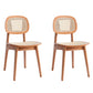 Rubber Wood Dining Chairs Scandinavian Open Back Dining Side Chair