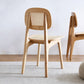 Rubber Wood Dining Chairs Scandinavian Open Back Dining Side Chair