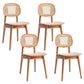 Rubber Wood Dining Chairs Scandinavian Open Back Dining Side Chair