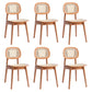 Rubber Wood Dining Chairs Scandinavian Open Back Dining Side Chair