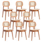 Rubber Wood Dining Chairs Scandinavian Open Back Dining Side Chair