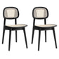 Rubber Wood Dining Chairs Scandinavian Open Back Dining Side Chair