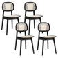 Rubber Wood Dining Chairs Scandinavian Open Back Dining Side Chair