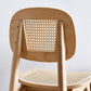 Rubber Wood Dining Chairs Scandinavian Open Back Dining Side Chair