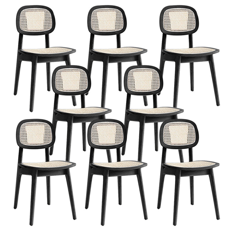 Rubber Wood Dining Chairs Scandinavian Open Back Dining Side Chair