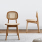 Rubber Wood Dining Chairs Scandinavian Open Back Dining Side Chair