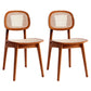 Rubber Wood Dining Chairs Scandinavian Open Back Dining Side Chair