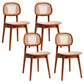 Rubber Wood Dining Chairs Scandinavian Open Back Dining Side Chair