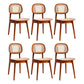 Rubber Wood Dining Chairs Scandinavian Open Back Dining Side Chair