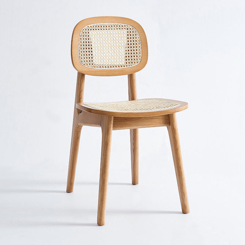 Rubber Wood Dining Chairs Scandinavian Open Back Dining Side Chair