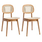 Rubber Wood Dining Chairs Scandinavian Open Back Dining Side Chair