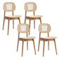 Rubber Wood Dining Chairs Scandinavian Open Back Dining Side Chair
