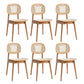 Rubber Wood Dining Chairs Scandinavian Open Back Dining Side Chair