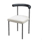Black Iron Legs Dining Chairs Modern Armless Side Chair for Home White-Black 1 Piece Clearhalo 'Dining Chairs' 'Dining Tables & Seating' 'dining_chair' 'furn' 'furn_dining_chair' 'Furniture' 'Kitchen & Dining Furniture' 5898278