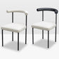 Black Iron Legs Dining Chairs Modern Armless Side Chair for Home Clearhalo 'Dining Chairs' 'Dining Tables & Seating' 'dining_chair' 'furn' 'furn_dining_chair' 'Furniture' 'Kitchen & Dining Furniture' 5898284