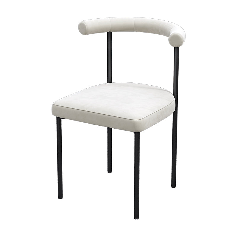 Black Iron Legs Dining Chairs Modern Armless Side Chair for Home Clearhalo 'Dining Chairs' 'Dining Tables & Seating' 'dining_chair' 'furn' 'furn_dining_chair' 'Furniture' 'Kitchen & Dining Furniture' 5898285