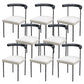 Black Iron Legs Dining Chairs Modern Armless Side Chair for Home White-Black 8 Piece Set Clearhalo 'Dining Chairs' 'Dining Tables & Seating' 'dining_chair' 'furn' 'furn_dining_chair' 'Furniture' 'Kitchen & Dining Furniture' 5898286