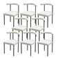 Black Iron Legs Dining Chairs Modern Armless Side Chair for Home White 8 Piece Set Clearhalo 'Dining Chairs' 'Dining Tables & Seating' 'dining_chair' 'furn' 'furn_dining_chair' 'Furniture' 'Kitchen & Dining Furniture' 5898296