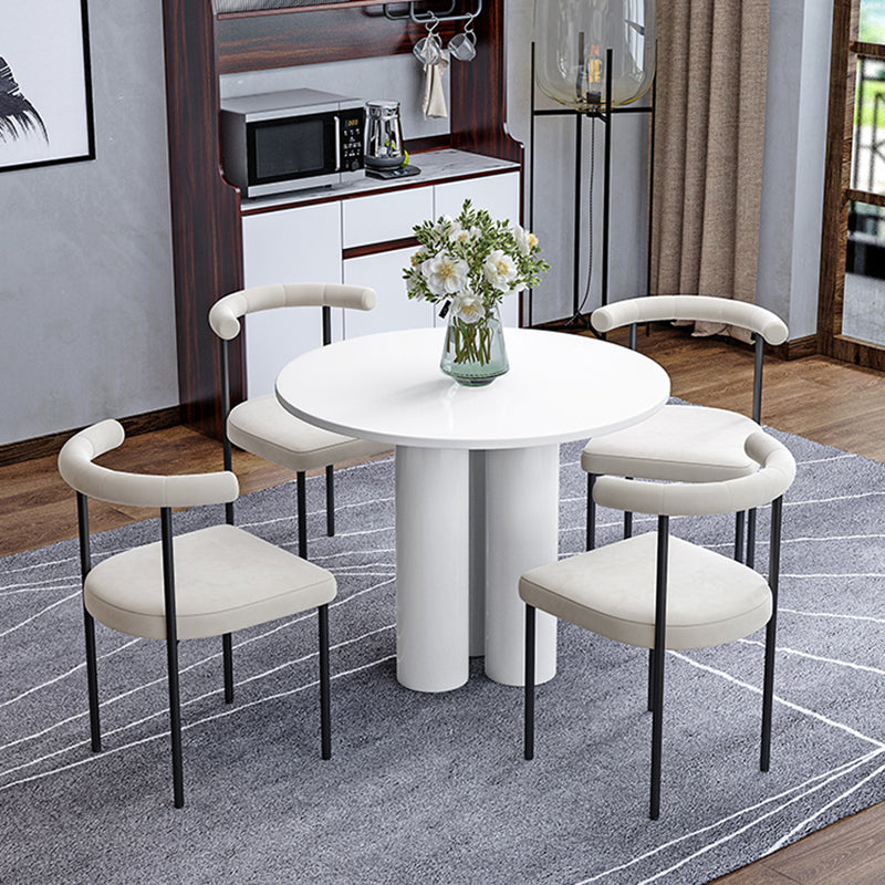 Black Iron Legs Dining Chairs Modern Armless Side Chair for Home Clearhalo 'Dining Chairs' 'Dining Tables & Seating' 'dining_chair' 'furn' 'furn_dining_chair' 'Furniture' 'Kitchen & Dining Furniture' 5898297