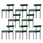 Black Iron Legs Dining Chairs Modern Armless Side Chair for Home Blackish Green 8 Piece Set Clearhalo 'Dining Chairs' 'Dining Tables & Seating' 'dining_chair' 'furn' 'furn_dining_chair' 'Furniture' 'Kitchen & Dining Furniture' 5898303