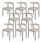 Black Iron Legs Dining Chairs Modern Armless Side Chair for Home Beige 8 Piece Set Clearhalo 'Dining Chairs' 'Dining Tables & Seating' 'dining_chair' 'furn' 'furn_dining_chair' 'Furniture' 'Kitchen & Dining Furniture' 5898308