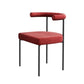 Black Iron Legs Dining Chairs Modern Armless Side Chair for Home Red 1 Piece Clearhalo 'Dining Chairs' 'Dining Tables & Seating' 'dining_chair' 'furn' 'furn_dining_chair' 'Furniture' 'Kitchen & Dining Furniture' 5898309