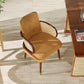 Traditional Style Dining Chair Upholstered Solid Wood Dining Armchair for Home