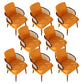 Traditional Style Dining Chair Upholstered Solid Wood Dining Armchair for Home