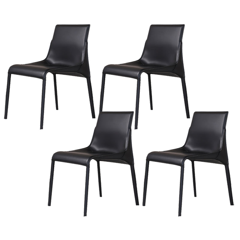 Upholstered Dining Chairs Modern Faux Leather Dining Side Chair
