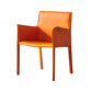 Modern Style Upholstered Dining Chair Faux Leather Dining Armchair