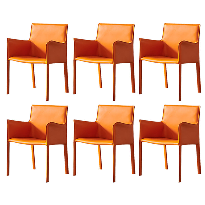 Modern Style Upholstered Dining Chair Faux Leather Dining Armchair