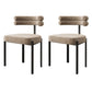 Contemporary Home Side Chair Upholstered Armless Dining Chairs