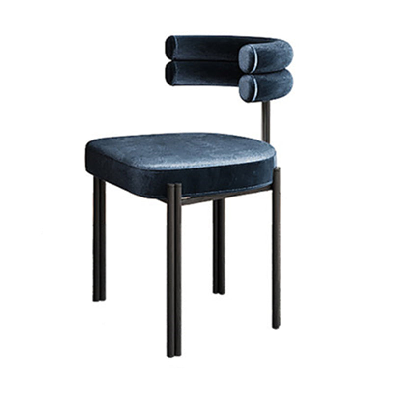 Contemporary Home Side Chair Upholstered Armless Dining Chairs Blue 1 Piece Clearhalo 'Dining Chairs' 'Dining Tables & Seating' 'dining_chair' 'furn' 'furn_dining_chair' 'Furniture' 'Kitchen & Dining Furniture' 5898443