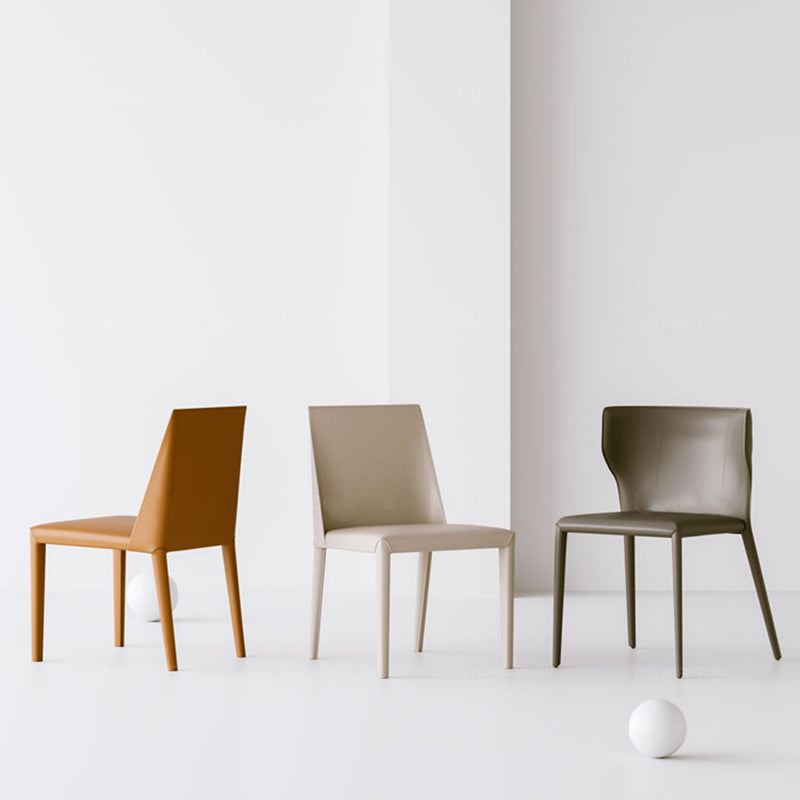 Matte Finish Dining Chair for Home Metal Modern Indoor Side Chair