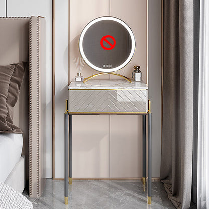 Set di vanità da 30 "con sgabello da toep da trucco in pietra a 1 traino