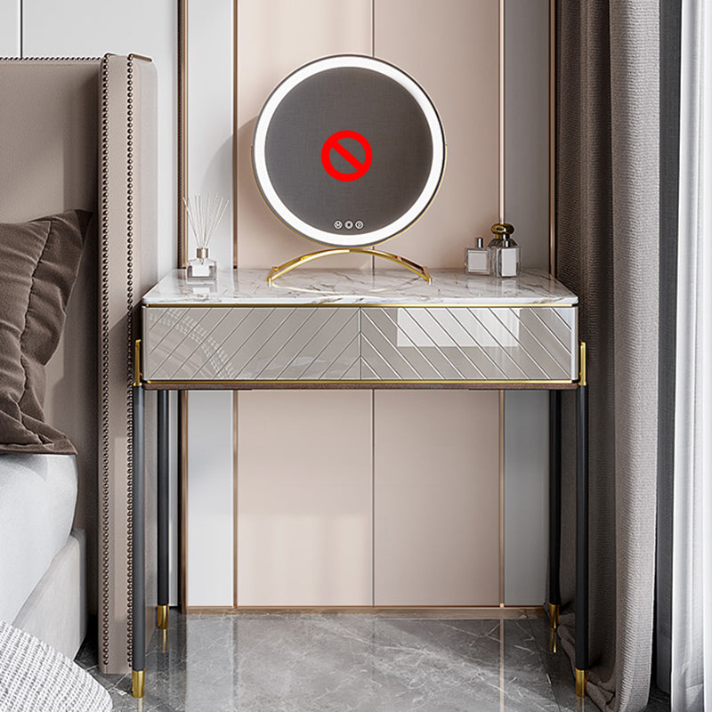 Set di vanità da 30 "con sgabello da toep da trucco in pietra a 1 traino